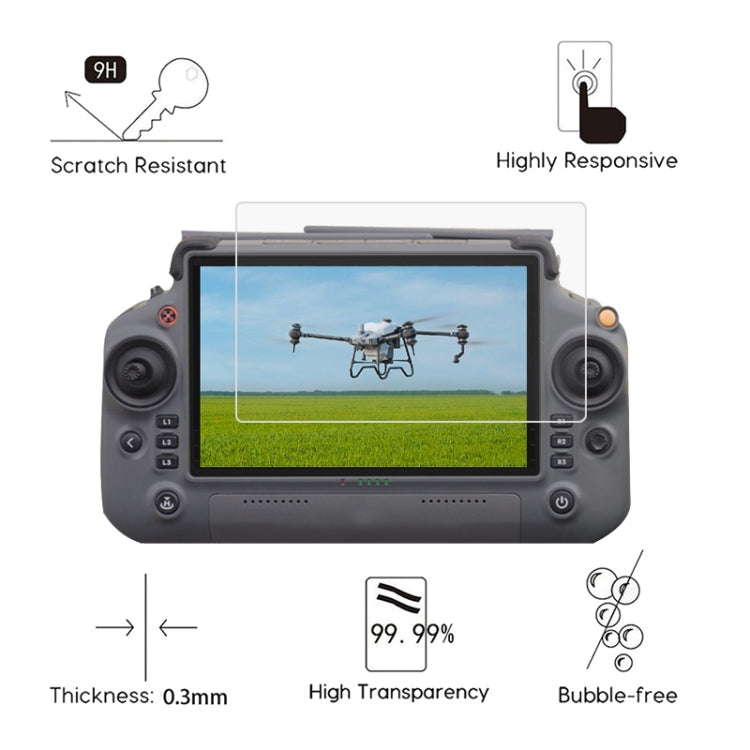 For DJI T40 Remote Control Explosion-proof Tempered Glass Drone RC Screen Film, For DJI T40 Remote Control For DJI T40 Remote Control Explosion-proof Tempered Glass Drone RC Screen Film, For DJI T40 Remote Control